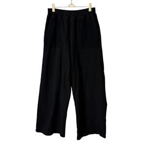 PerfectWhiteTee cotton black wide leg sweats size small